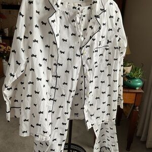 Victoria's Secret White and Black Pajama Set
